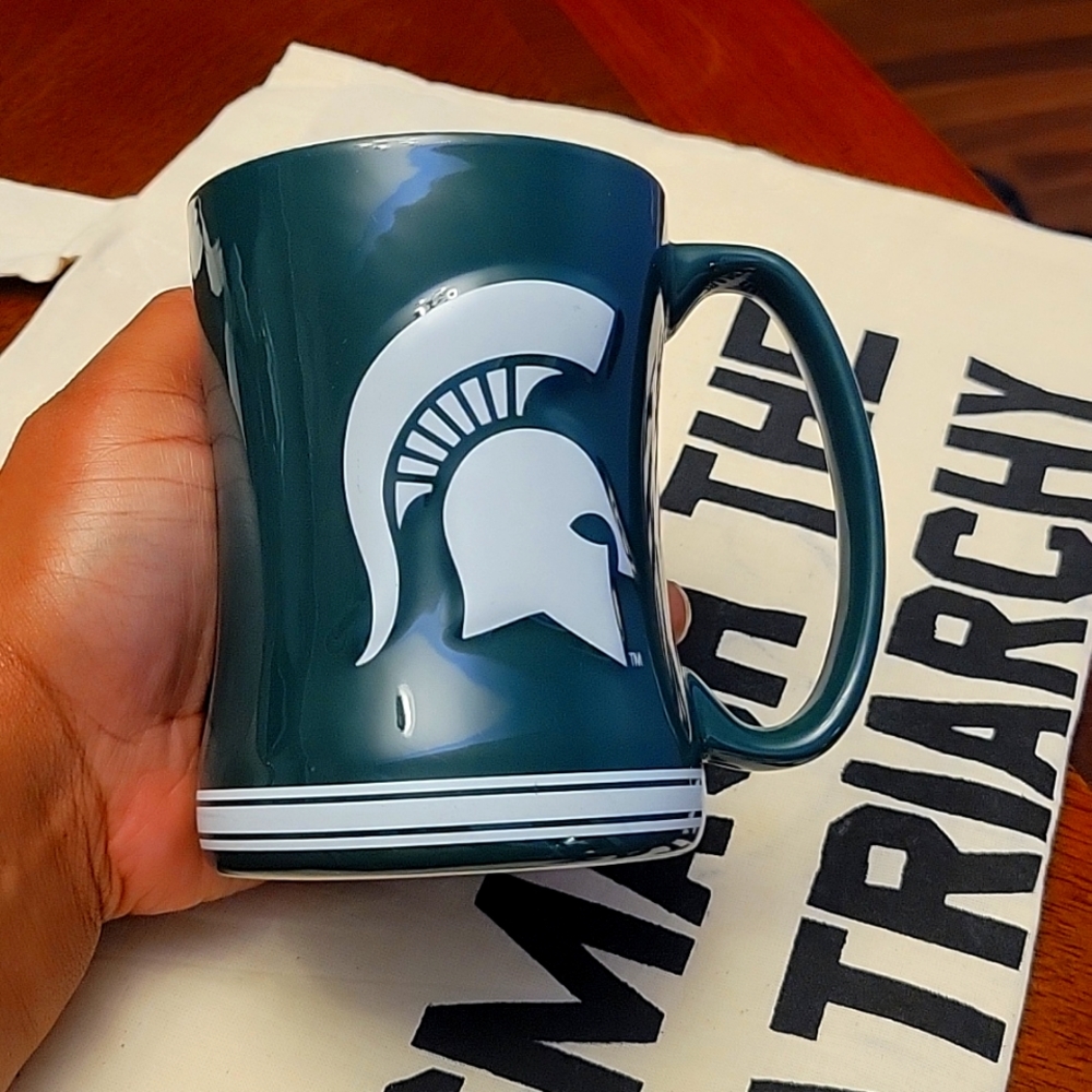 Green Michigan State Coffee Mug Spartans 16 oz coffee mug